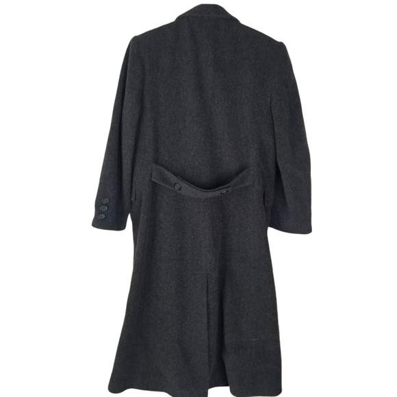 Preston & York Petites Dark Gray 100% Wool Double Breasted Long Coat Size 8P - Picture 2 of 16